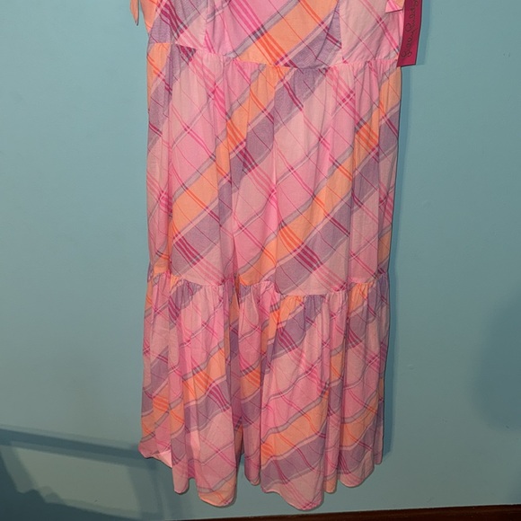 Lilly Pulitzer Pink and Purple Plaid Midi Dress - Picture 5 of 8